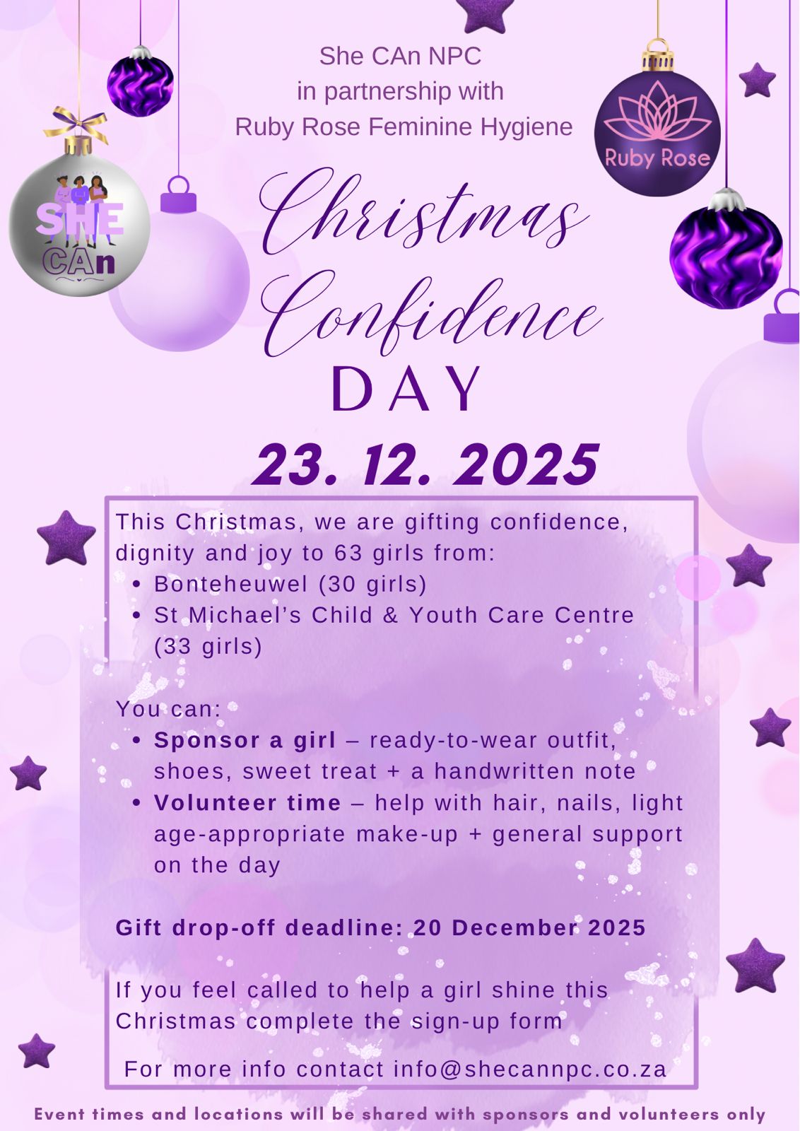 Christmas Confidence Day Event Poster